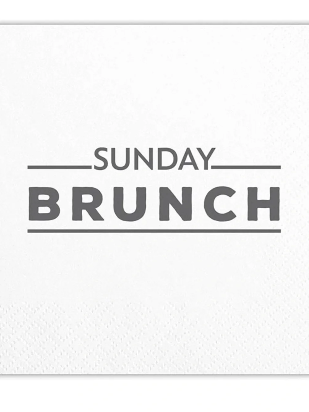 Sunday Brunch Gray & White Disposable Table Napkins - Modern Event Napkins